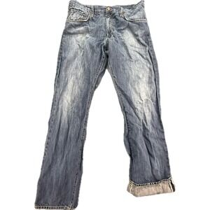 Agave Denim Waterman Jeans Mens‎ 36 Blue Relaxed Straight Cotton Linen Made USA